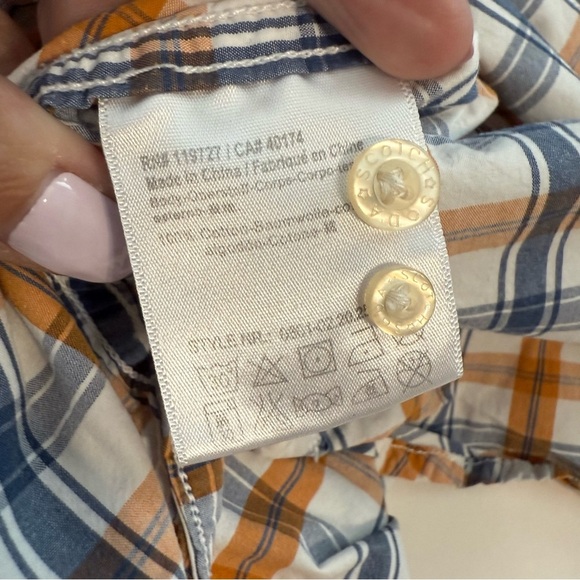 Scotch & Soda Originals Limited Edition Long Sleeve Button Shirt Blue Plaid Sz S - Picture 9 of 13